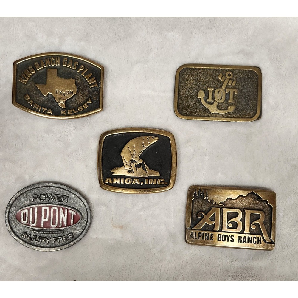 Vintage Belt Buckles - set of 5